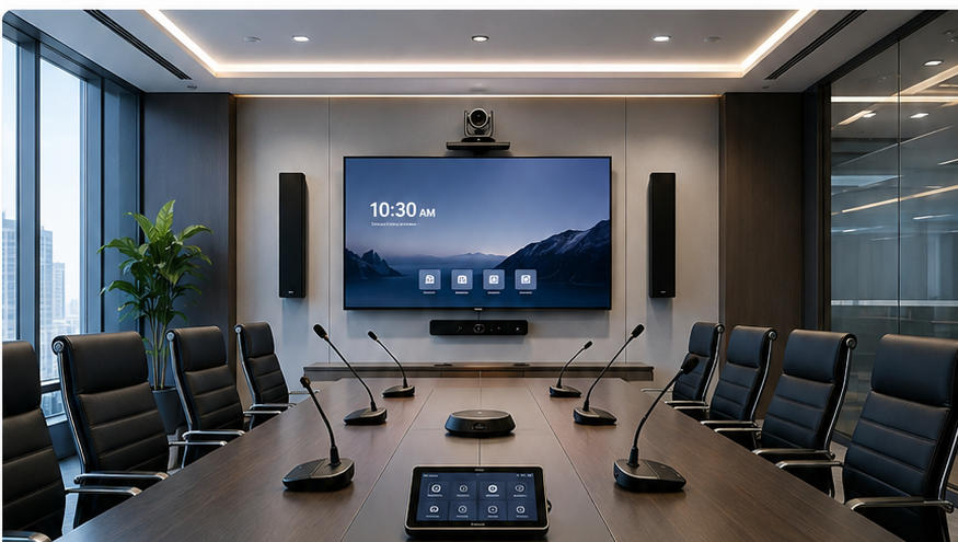 Professional audio visual conference room